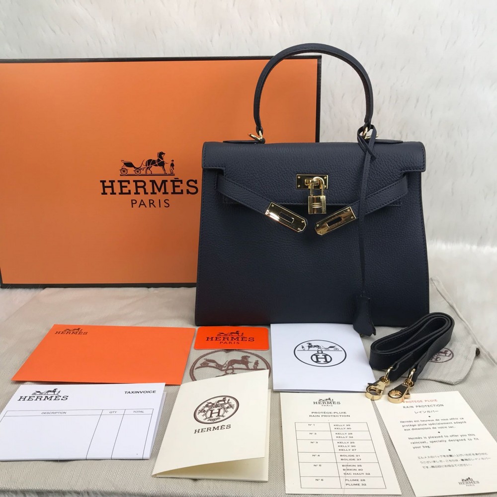 Hermes Kelly Retourne 28 Etain Togo Gold Hardware Grey Madison Avenue Couture